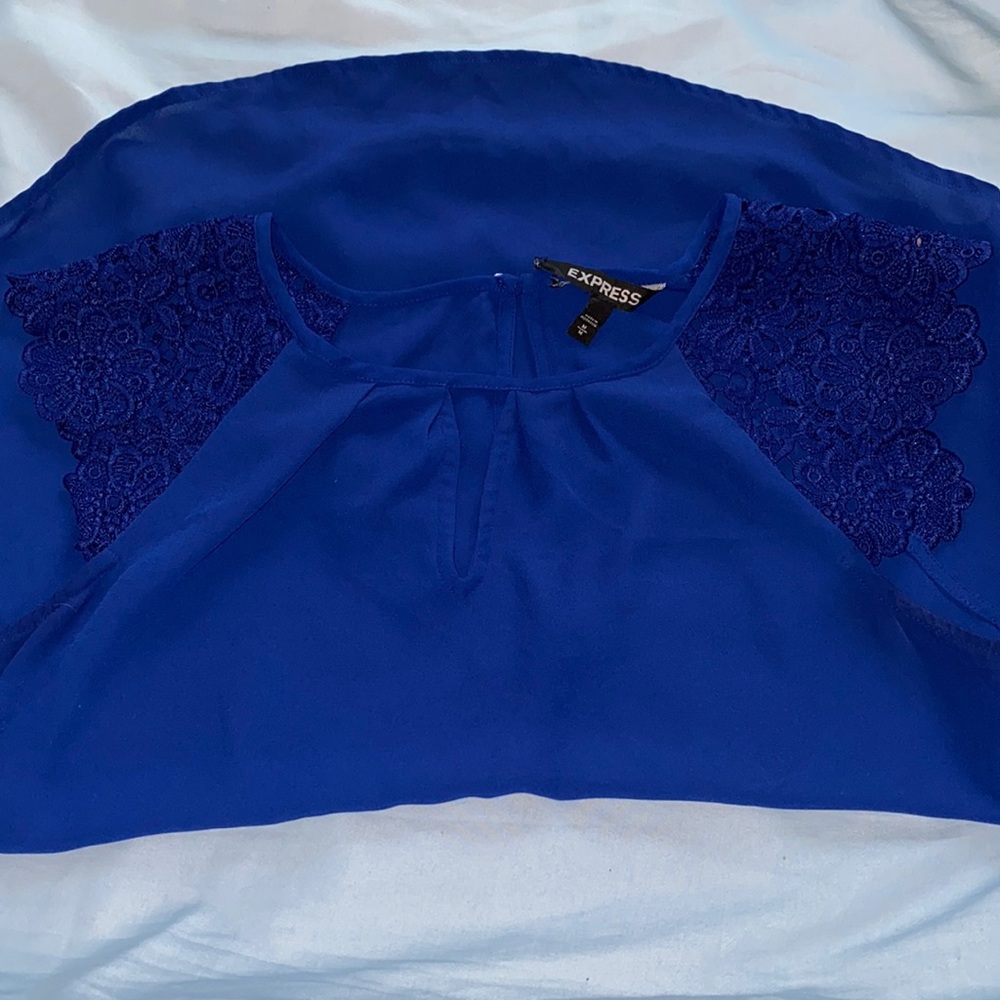 Express blue dress top